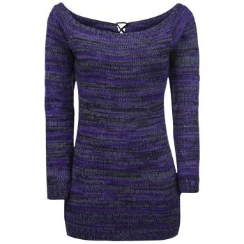 Innocent Hena Mujer Jersey de Punto Lila L, 100% poliacrílico, Schnürung Regular