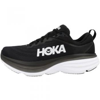 HOKA Women's Bondi 8 Road Running Shoes - Black/White, Size 10 M
