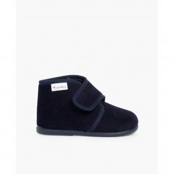 Zapatillas de casa cerradas de Bebé Niña Casa Bota Pana - Pisamonas, Fabricado en España