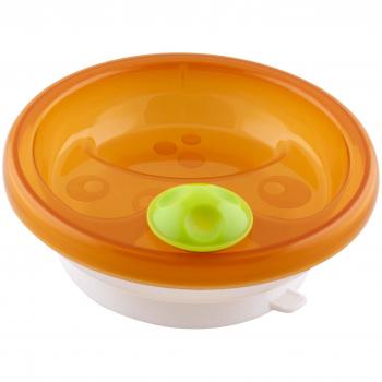 primamma 44000114 - Warmhalteteller con naranja anillo de succión,