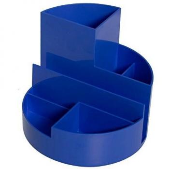 Organizador de escritorio MAUL Rundbox azul 7 compartimentos Ø14cm altura 12.5cm