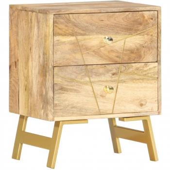 Solid Mango Wood Bedside Cabinet 15.7x11.8x19.7