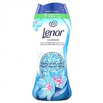 Lenor Classics Pack de 3 Botes de Perlas Lavadora Perfumadas Frescor de Abril - Suavizante para Ropa Potenciador de Fragancia (195g cada uno, total 585g)