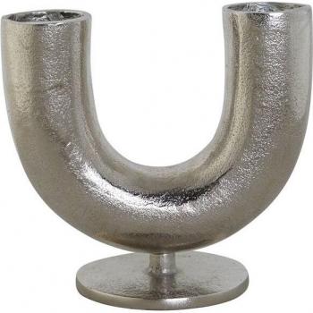 Jarrón de Aluminio Plateado DKD Home Decor 19 x 11 x 17 cm