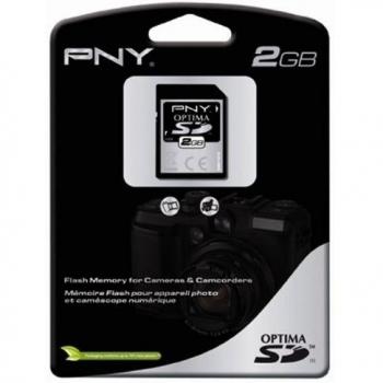 Pny sd optima 2gb tarjeta de memoria 2 gb secure digital sd 20 mbs 1000000 anos 1000000h negro