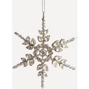 Colgante de árbol estrella plateada con brillantes Navidad