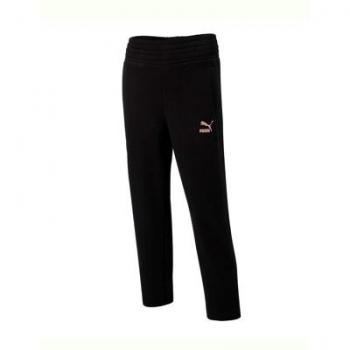 Pantalón Puma Mujer Negro con Cintura Alta y Acabado Suave