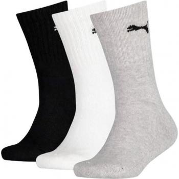 PUMA Kids Crew Socks Pack of 3 - Sport Junior, Terry Sole, Ribbed Cuffs, Logo