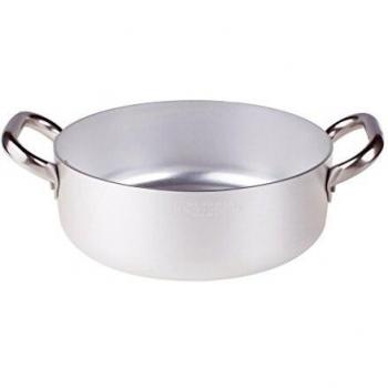 Cacerola Baja de Aluminio con 2 Asas, Diámetro 32 cm, 3 mm de Grosor - Modelo Alma106 Agnelli