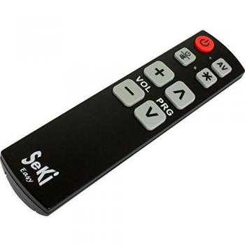 Control Remoto Universal Seki Easy con Teclas Grandes y Función de Aprendizaje, Negro