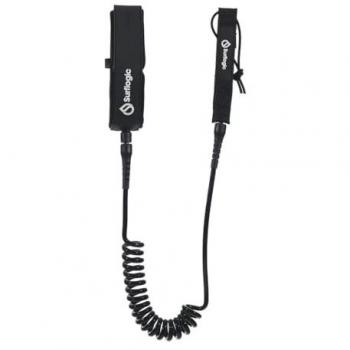 Surflogic Leash Foil Coil Knee 6' Negro, Accesorios, Adultos Unisex, Multicolor, Talla Única