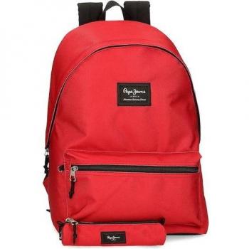 Mochila Pepe Jeans Aris + Estuche Rojo