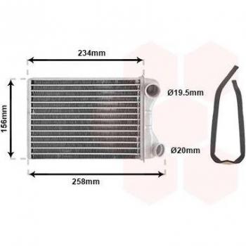 Radiador de calefacción VAN WEZEL 17006242