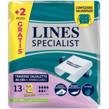 Traversa Salvaletto Lines Specialist 80x180 cm, 15 Piezas, Incontinencia