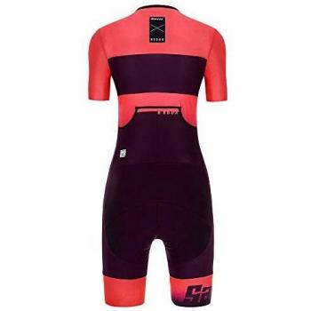 Santini Ferox Vineyard 2020 - Traje de triatlón para mujer, primavera/verano, Mujer, color Vineyard., tamaño large