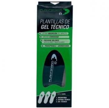 Plantillas de Gel Técnico Talla M - Plantifarm, 1 Par, confort óptimo, amortiguación avanzada, soporte para arco, diseño anatómico