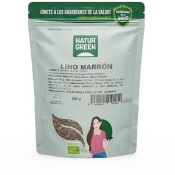 Semillas de Lino Marrón Bio 225g - NaturGreen, Semillas Ecológicas, Fuente de Omega 3, Ricas en Fibra, Sin Gluten, Vegan