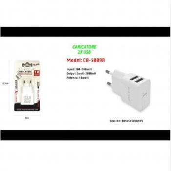 Cargador Doble USB 5V-2.1A para Smartphone y Tablet S009a