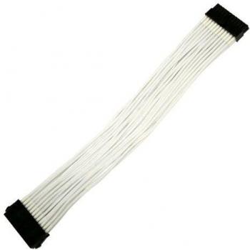 Cable de extensión ATX de 24 pines, 30 cm, blanco con funda individual