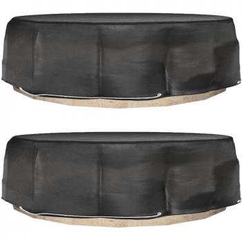 Funda para muebles de jardín 2 uds 8 ojales redonda Ø188x50 cm