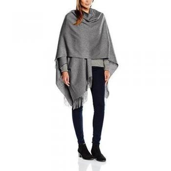 Blaumax Peru - Poncho para mujer, color light grey mele 9402, talla única