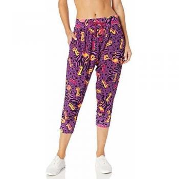 Zumba Fitness Women's Soft Breathable Activewear Harem Capri Workout Pants, Mujer, Power Purple, XS