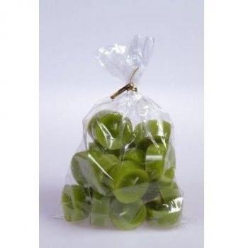 20Original Danés velas sin aroma en acrílico de Cup Colores teñida verde oliva