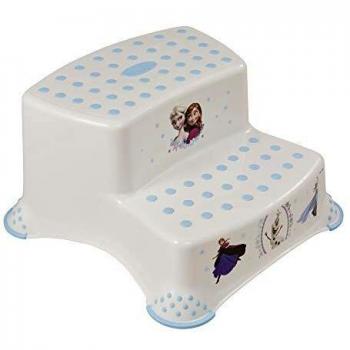 Keeeper Igor Taburete-Escalera 2 Peldaños Antideslizante Frozen Blanco 40x37x21 Cm
