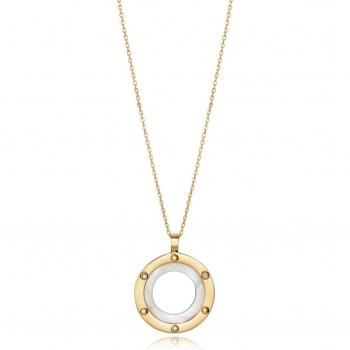 Collar Viceroy Air 15121C01012 IP dorado con resina blanca