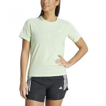 Camiseta de manga corta Adidas Own The Run Excite 3 Stripes mujer verde menta blanco L