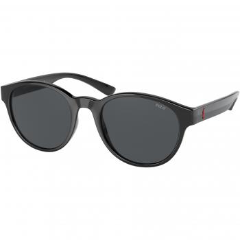 Ralph Lauren PH4176 Unisex Shiny Black Sunglasses, 51mm Acetate Frame