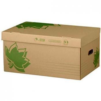 Caja de archivo rápida Nature Line con tapa abatible, cartón ondulado marrón