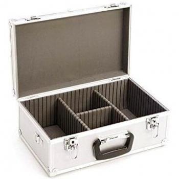 Caja de Almacenamiento para 60 CDs con Bloqueo de Llaves y Acolchado