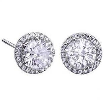 VIDAL & VIDAL Pendientes Solitario Circonitas
