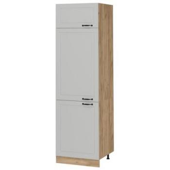 Armario Empotrado para Frigorífico R-Line, 60 cm, Blanco Casa de Campo y Roble Dorado, Vicco