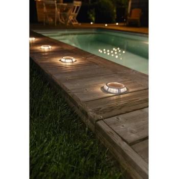 Foco Solar Galix de Aluminio 15 Lúmenes Blanco Cálido - Clásico para Exterior
