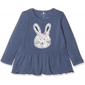 NAME IT Nbfermarie LS Top, Camisa Manga Larga para Bebés, Azul
