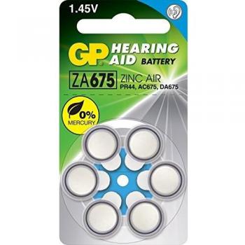 GP Batteries GPPBZZ67F000 Pack de 6 Pilas cinc Air para audiófono ZA675-D6