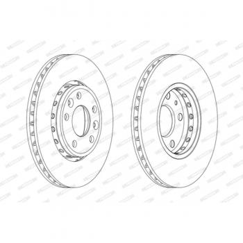 Disco de freno FERODO DDF1726C para RENAULT: Mégane, Scénic, Laguna, Latitude