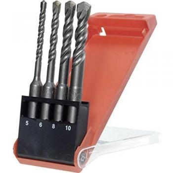 Juego de Brocas para Martillo Kwb 240400 SDS Plus 4 Piezas (5 mm, 6 mm, 8 mm, 10 mm) Longitud Total 110 mm