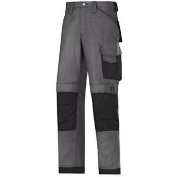 Pantalón de Trabajo Unisex Snickers Canvas+ Gris Acero Talla 50