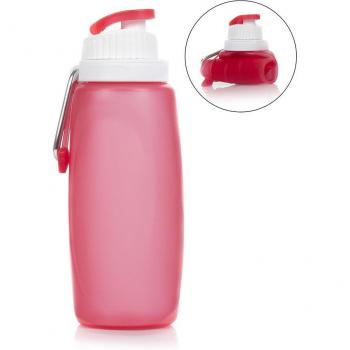 Botella plegable DAM de 320ml con mosquetón y tapa enrollable