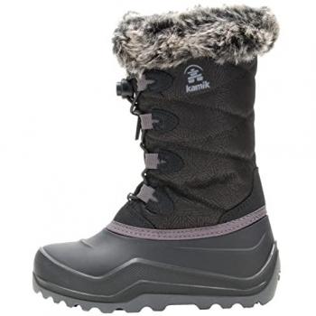 Kamik Waterproof Warm Girls Winter Boots - Snowangel Black Size 33-34
