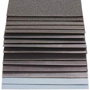 S&R Papel de Lija Impermeable para Madera, Metales, Porcelanico. Uso en seco y húmedo, 60 pzas - Grano : 80/120/ 150/180/ 240/320/ 400/600/ 800/1000/ 1200/1500/ 2000/2500/ 3000