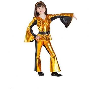 Banyant Toys, S.L. Disfraz DE Disco Dorado NIÑA