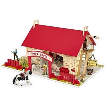 Papo - Mi Primera Granja de Madera 60106 - Set Educativo para Niños a Partir de 3 Años