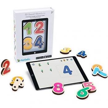 Marbotic - Smart Numbers for iPad & Samsung Tablets, números interactivos de Madera para Aprender a Contar y a Hacer Operaciones básicas de Forma práctica y Divertida, Edad: 3-5 años