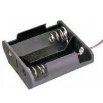 Soporte de Doble Portapilas R20 con Hilo Conector