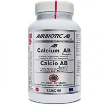 Airbiotic AB - Calcio AB Complex - 90 tabletas. Minerales para huesos y dientes, Ingredientes Sinérgicos