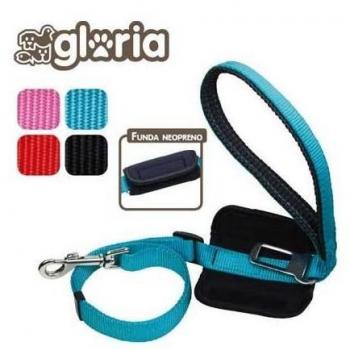 Correa para Perro Gloria 70-102 cm Rojo con enganche de cinturón de coche
